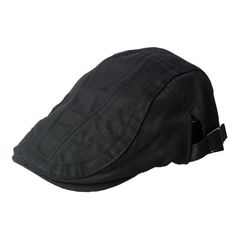 VELBROS - Boina Inglesa Correa Gorra Gorro Sol Beret Sombrero - Negro