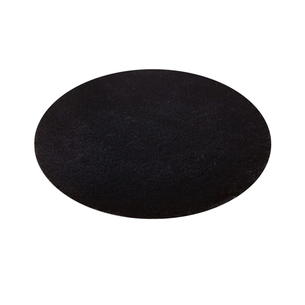 BANZAY - Tapete Peludo Redondo 80 - Negro