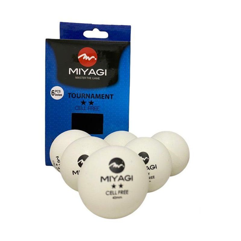 MIYAGI - Bolas Para Ping Pong Miyagi 2 Estrellas x6 Unidades Blanca