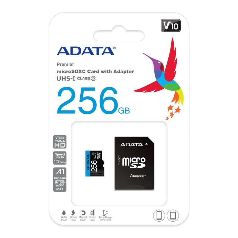 ADATA - Memoria Micro SD 256GB Adata Clase 10