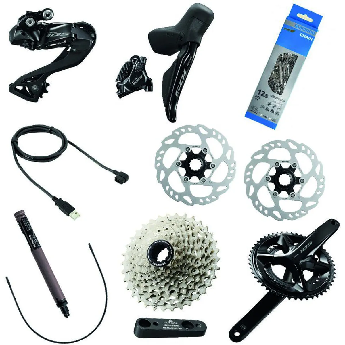 SHIMANO - Grupo electrónico shimano 105 di2 12 velocidades