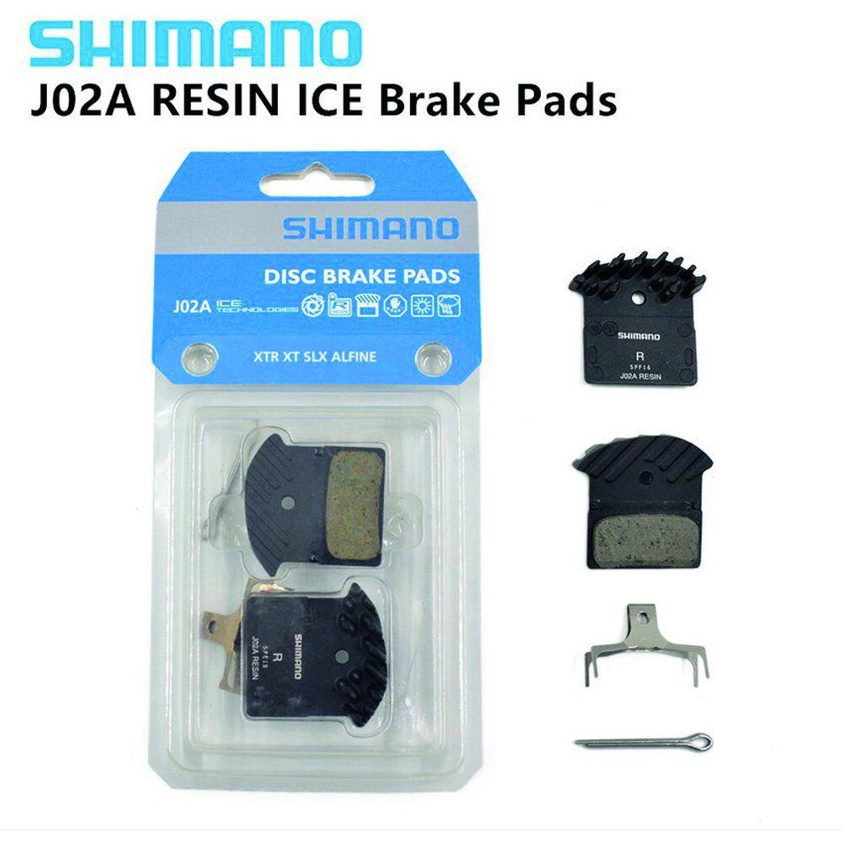 SHIMANO - Pastillas de freno de resina shimano j02a