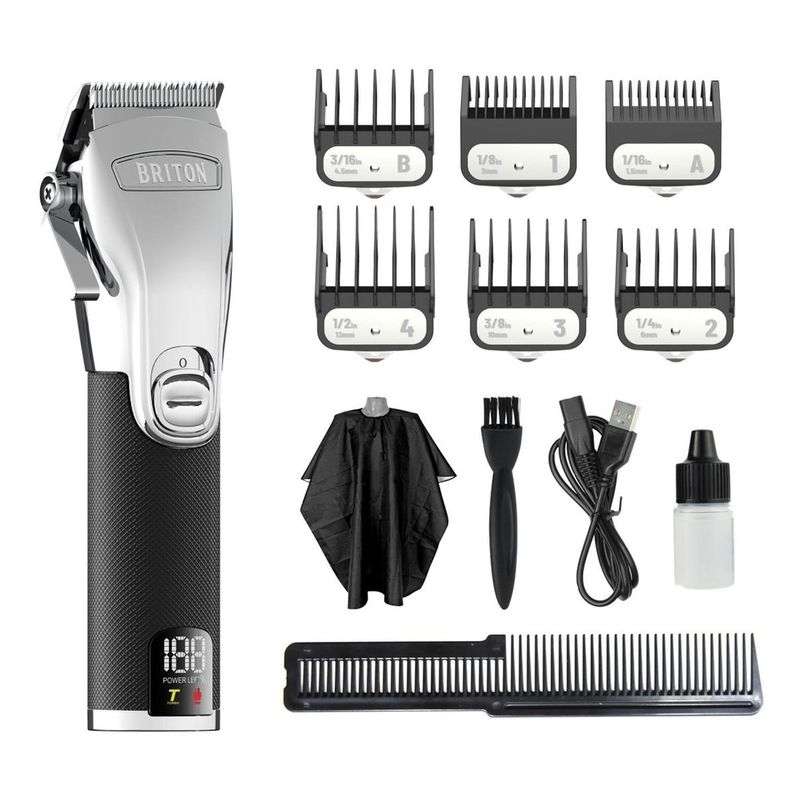 BRITON BARBER - Maquina De Afeitar Cortadora Pelo Inalambrica Briton Set Pro.-