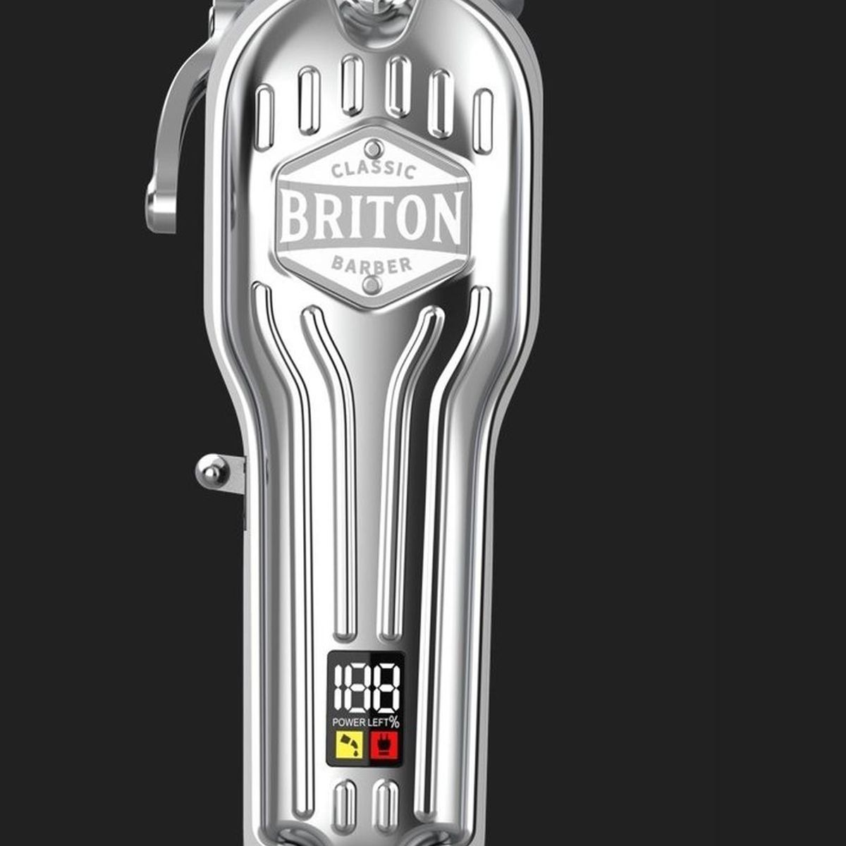 BRITON BARBER - Maquina Afeitadora Cortadora Pelo Inalambrica Briton+kitPro - Plateado-