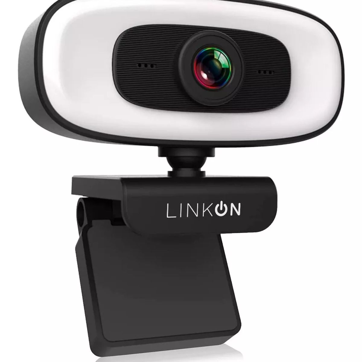 LINKON - Webcam Camara Web 2k Aro De Luz Microfono Tripode Cubrelente