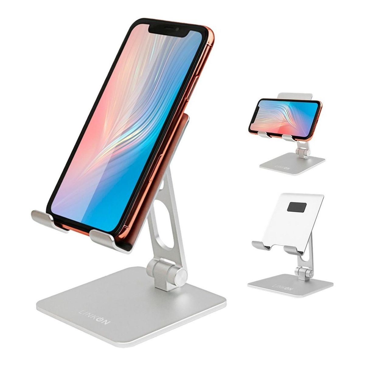 LINKON - Soporte Base Porta Celular Para iPad Tablet Escritorio Alumi-