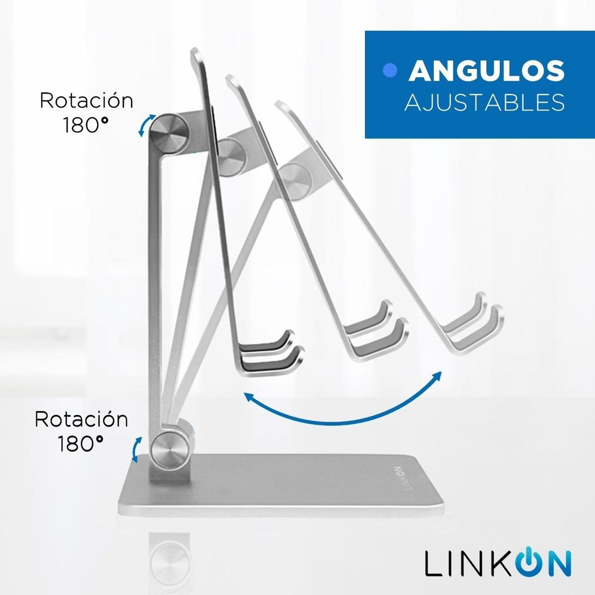 LINKON - Soporte Base Porta Celular Para iPad Tablet Escritorio Alumi-