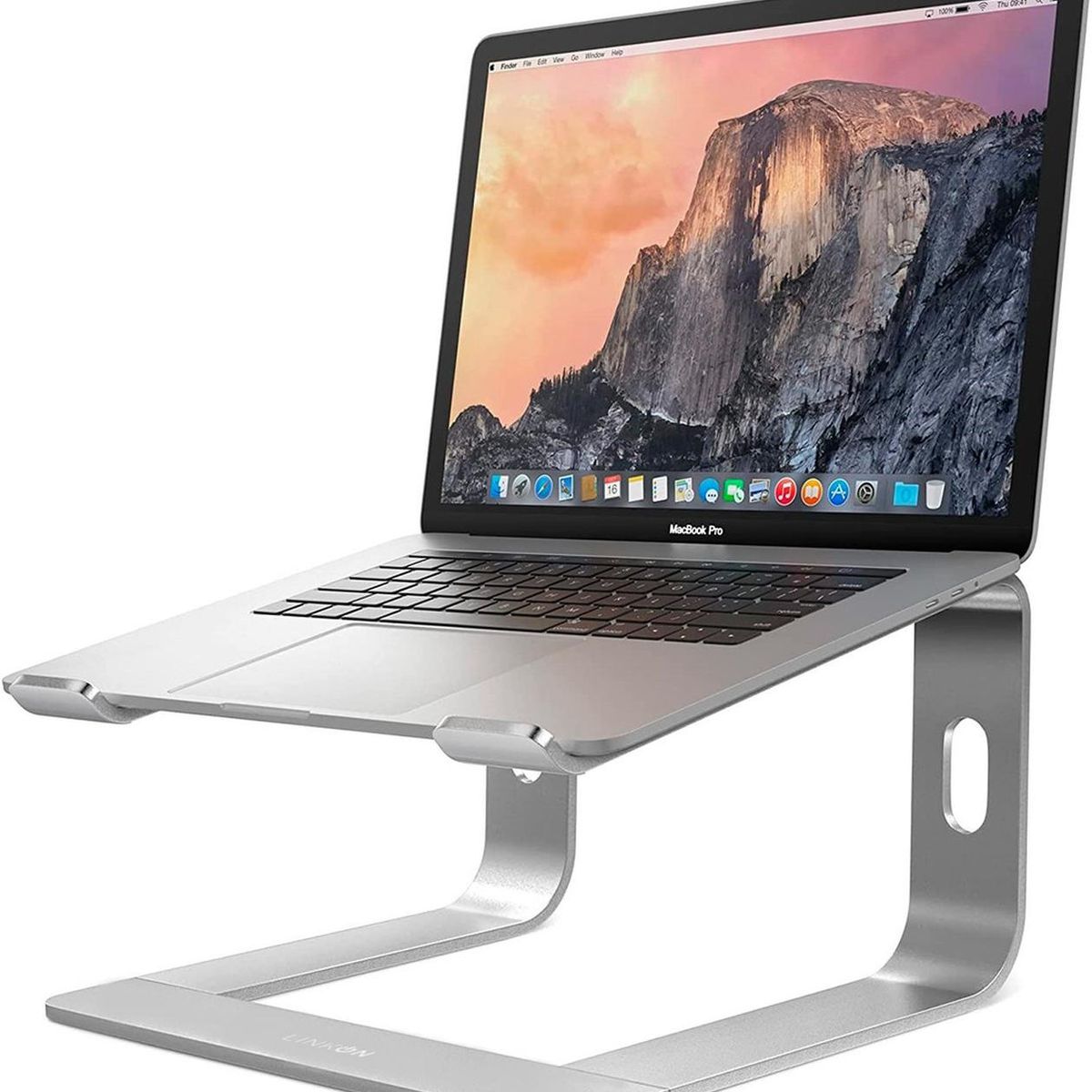 LINKON - Base Soporte Para Portatil Linkon Aluminio Compatible Mac Macbook 10-16 - Negro