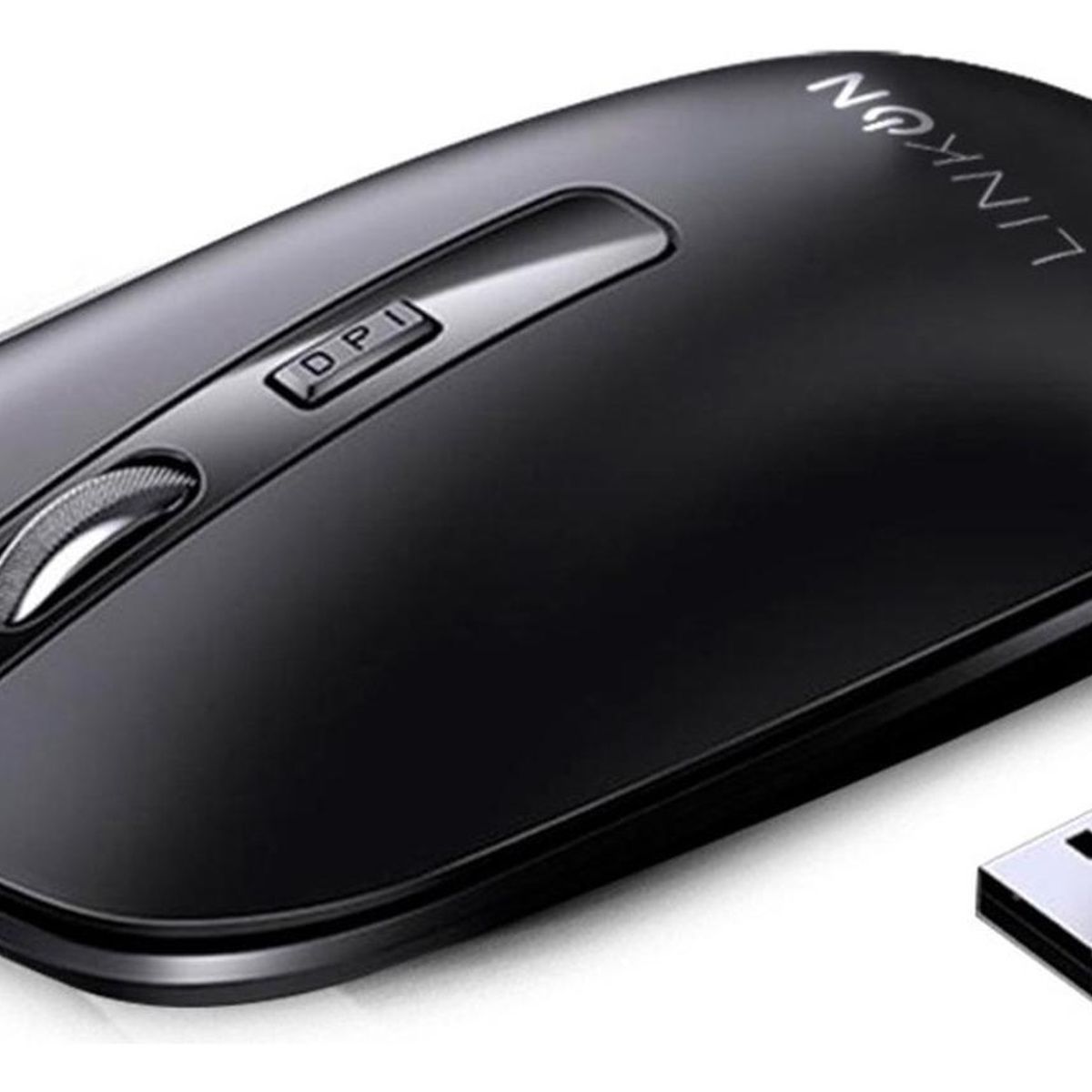 LINKON - Mouse Inalambrico Dual Bluetooth Usb Recargable Para Mac Win - Negro