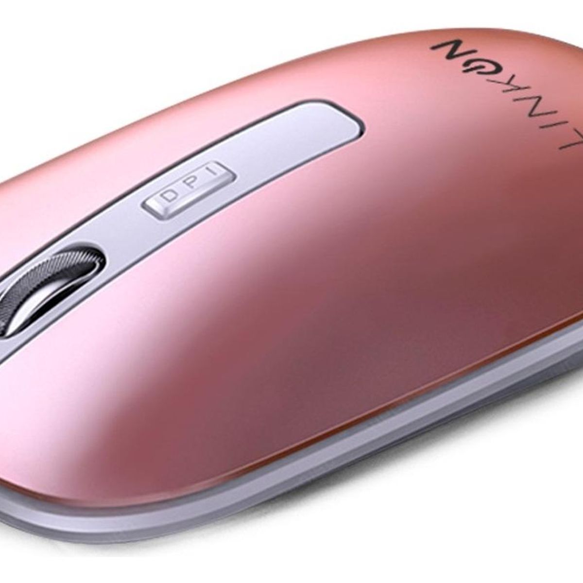 LINKON - Mouse Inalambrico Dual Bluetooth Usb Recargable Para Mac Win - Rosa