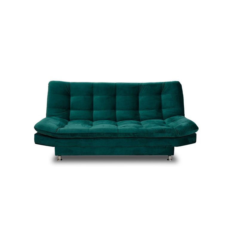 INDUSTRIAL BASESTILOS - Sofá Cama Moltochic Lino verde patas metálicas