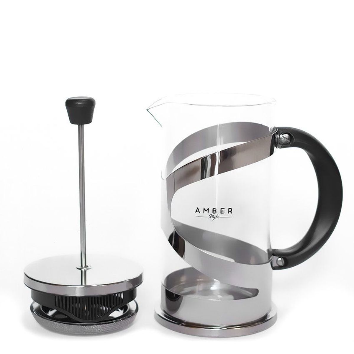 AMBER STYLE - Cafetera Prensa Francesa 600ml de Lujo en Acero