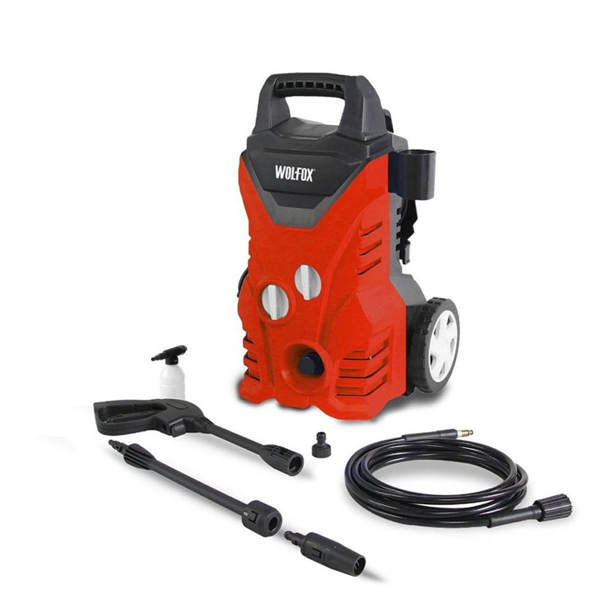 WOLFOX - Hidrolavadora Eléctrica Autocebante Con Jabonera 1740 Psi, Wolfox