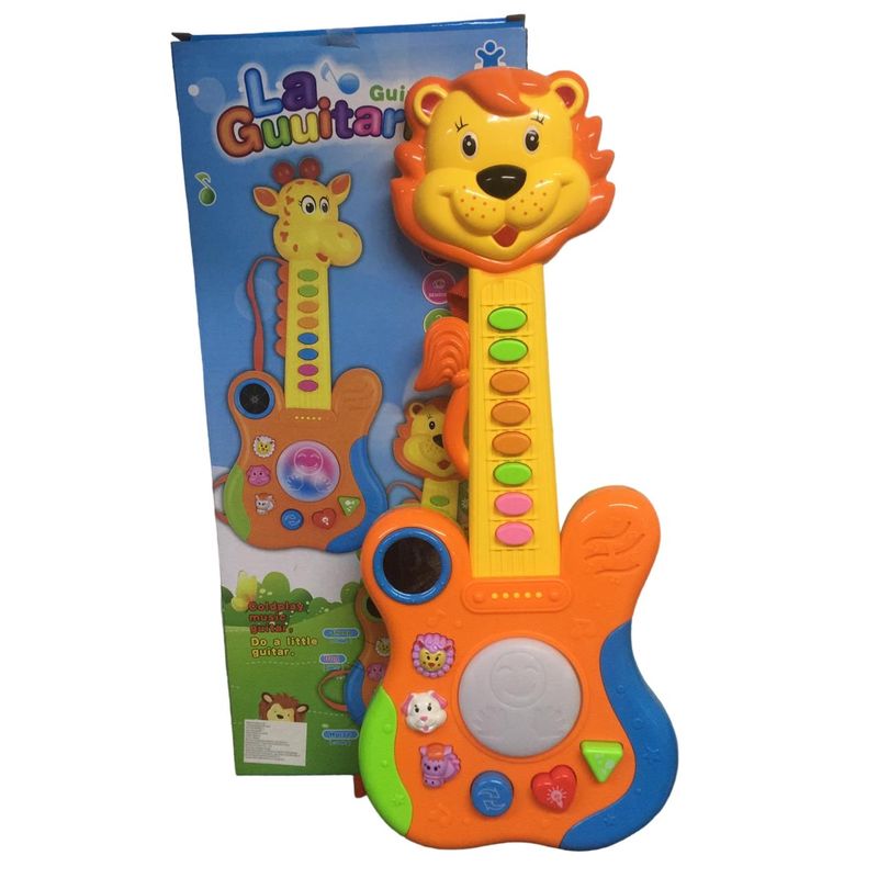 GENERICO - Guitarra Musical Niños Bebes Leon Con Sonidos Y Luces