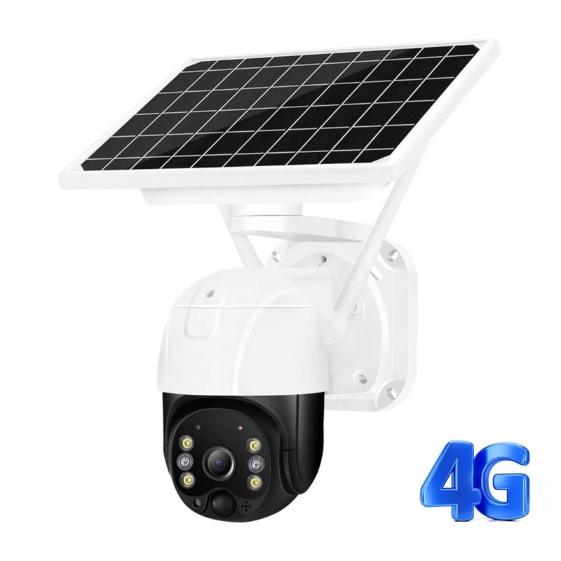 GENERICO - Cámara De Seguridad Con Panel Solar Ptz Sim 4g Exteriores