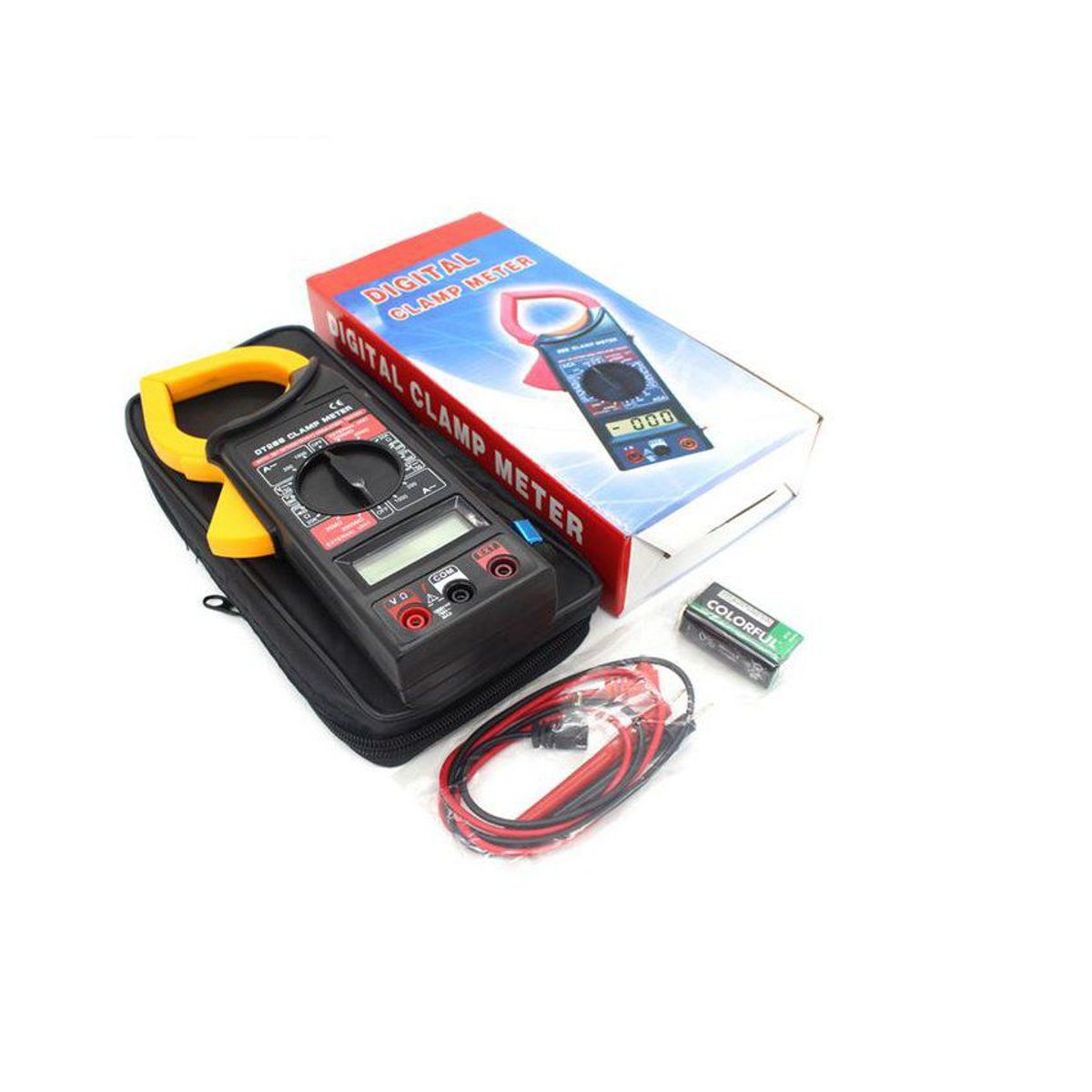 GENERICO - Pinzas amperimetrica multimetro dt266 incluye bateria