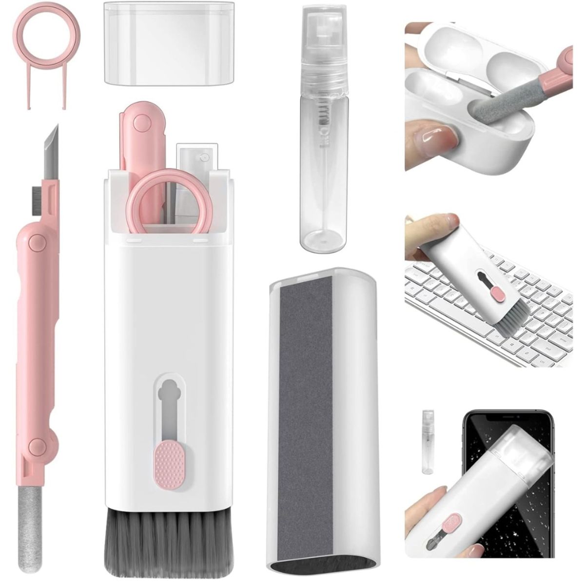 JAYSTORE - Kit De Limpieza 7en1 Para Celular Computador Audífonos PC Teclado