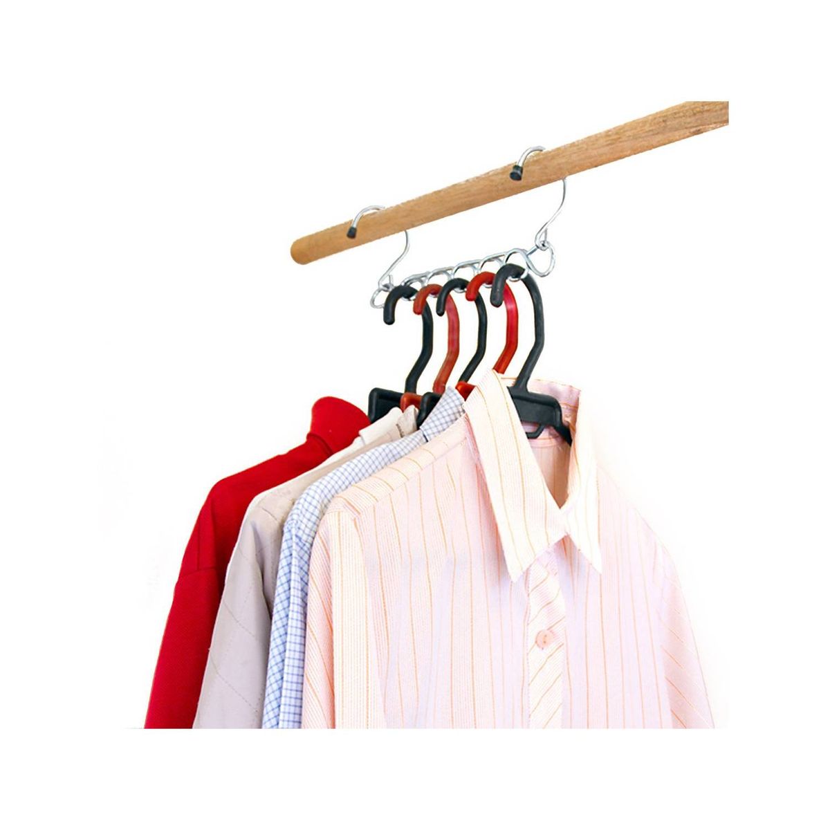 ENERGY PLUS - Gancho ahorrador espacio x5 unid acero al carbón