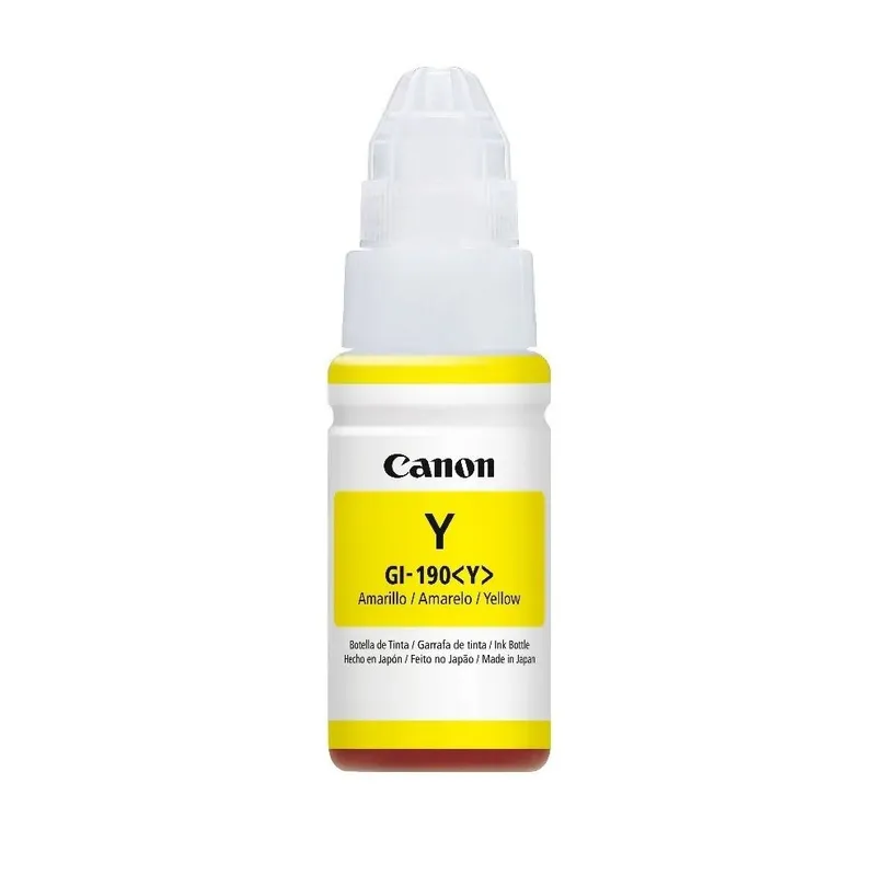 CANON - Botella de Tinta CANON 190 Amarilla ORIGINAL GI190Y