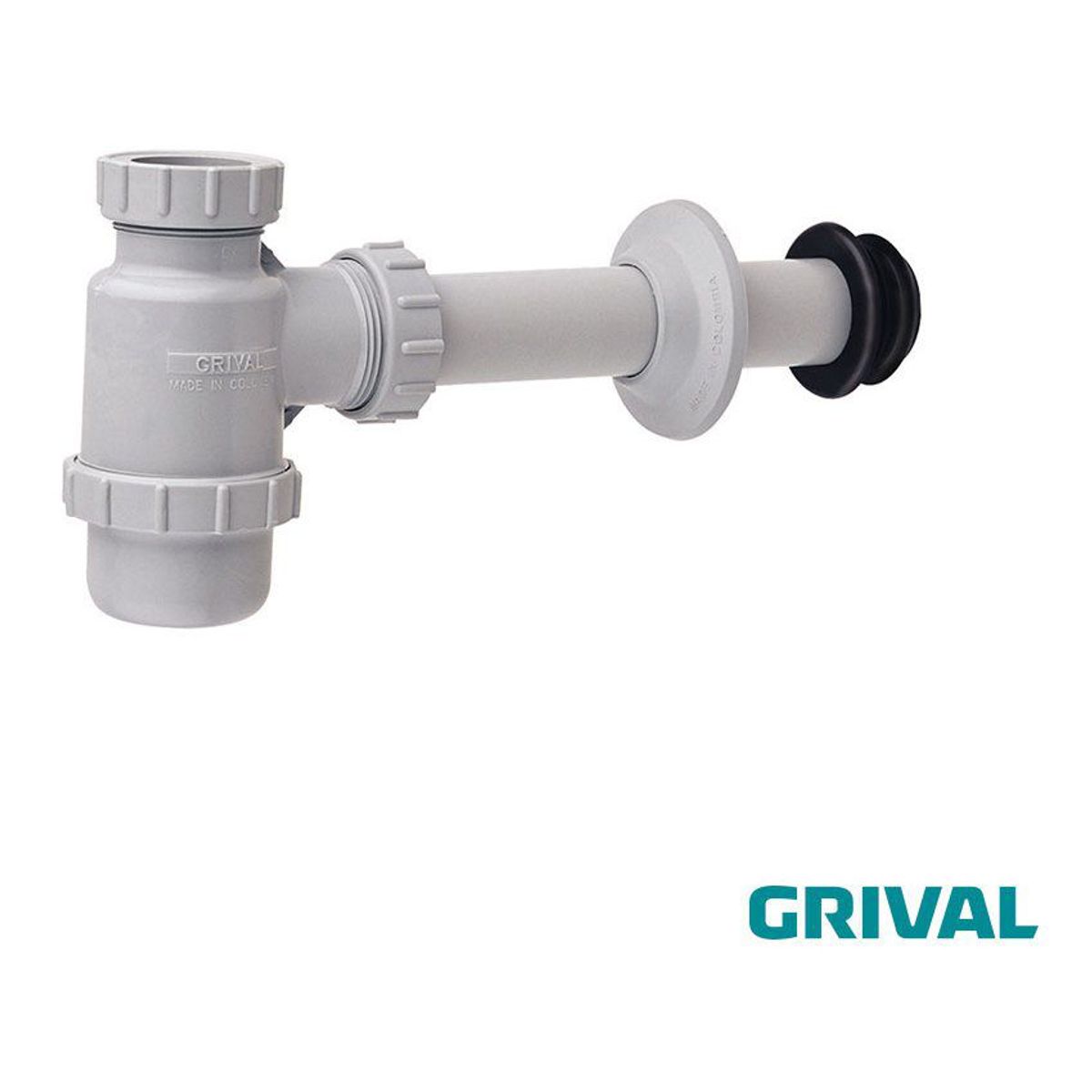 GRIVAL - Kit Grival Desague Sencillo Con Rebose + Sifón Botella