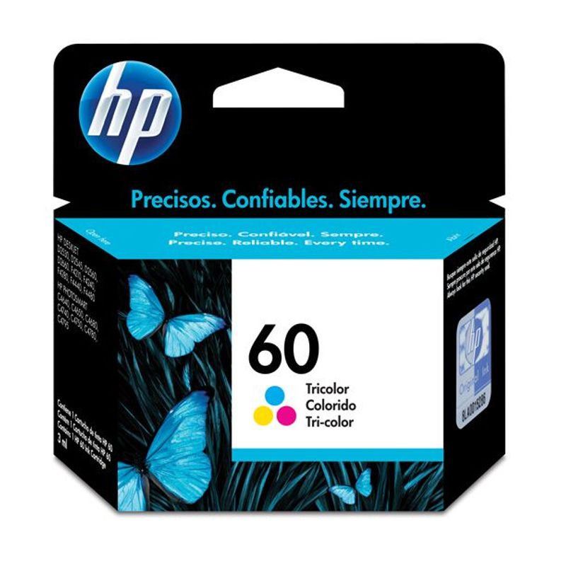 HP - Cartucho de tinta HP 60 Tricolor Original (CC643WL)