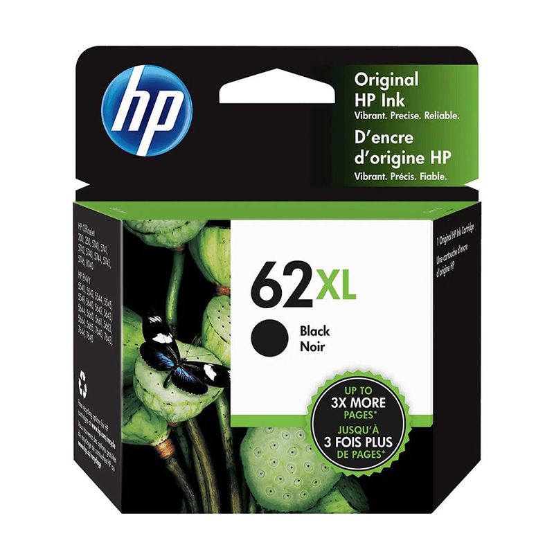 HP - Cartucho de tinta HP 62XL negra Original C2P05AL