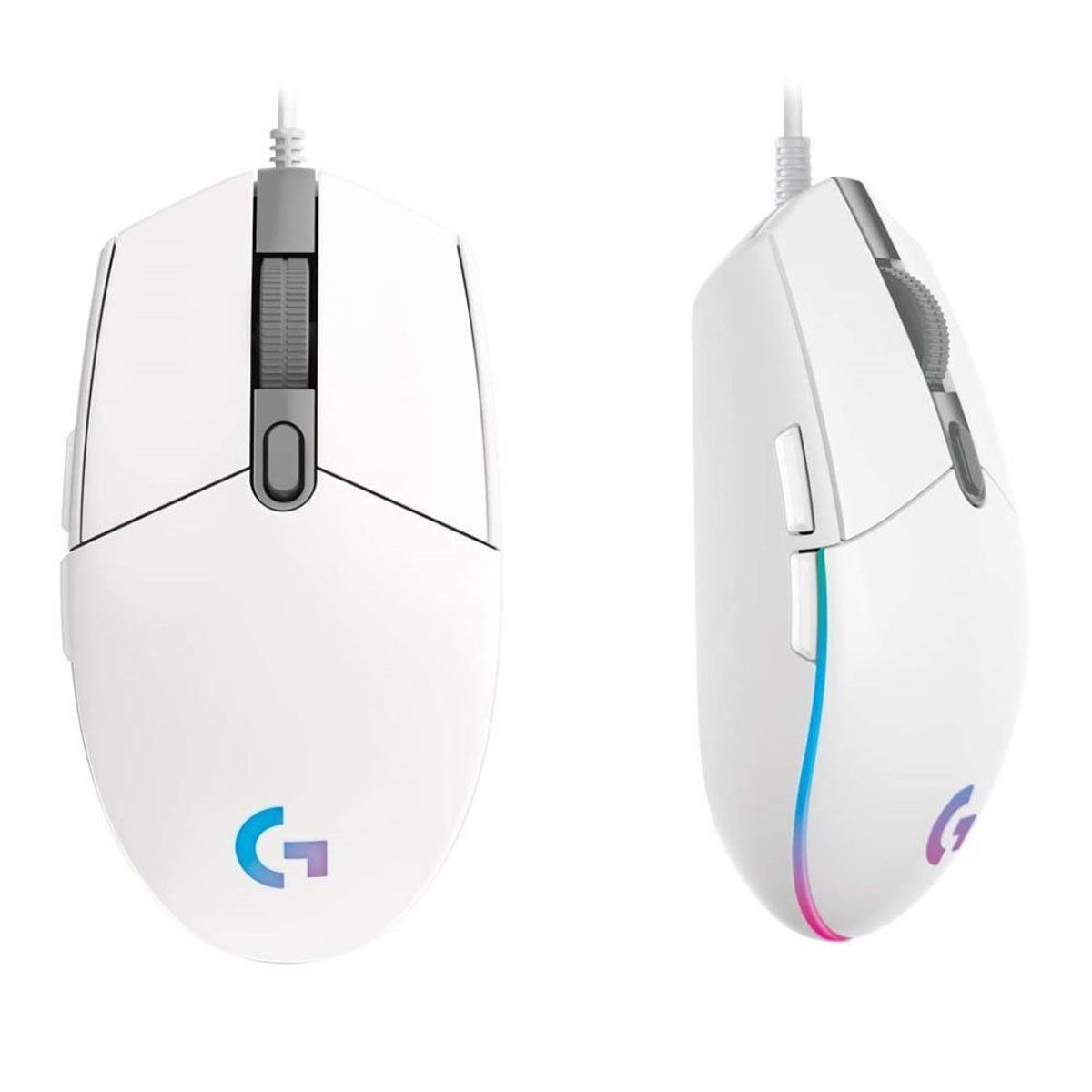 LOGITECH - Mouse Gaming Logitech G203 BlancoCableUSBRGB.