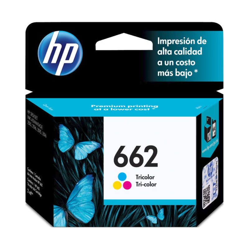 HP - Cartucho de tinta HP 662 Tricolor Original (CZ104AL)