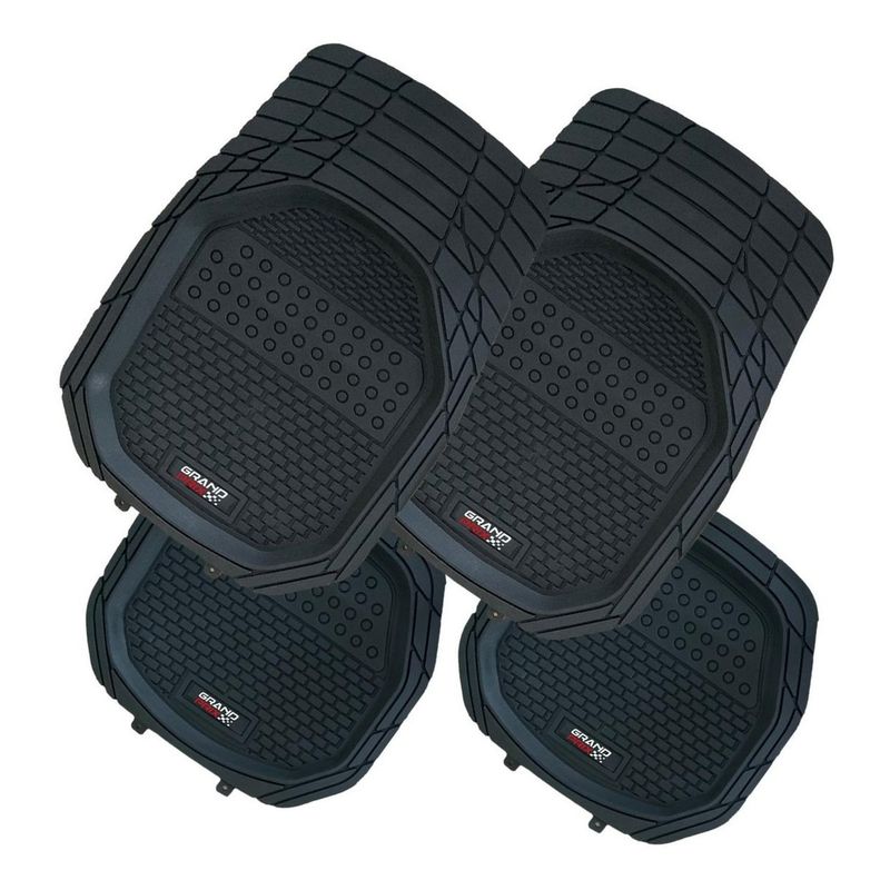 GRAND PRIX - Tapete Carro Grand Prix Universal Ajustable Caucho Set De 4-