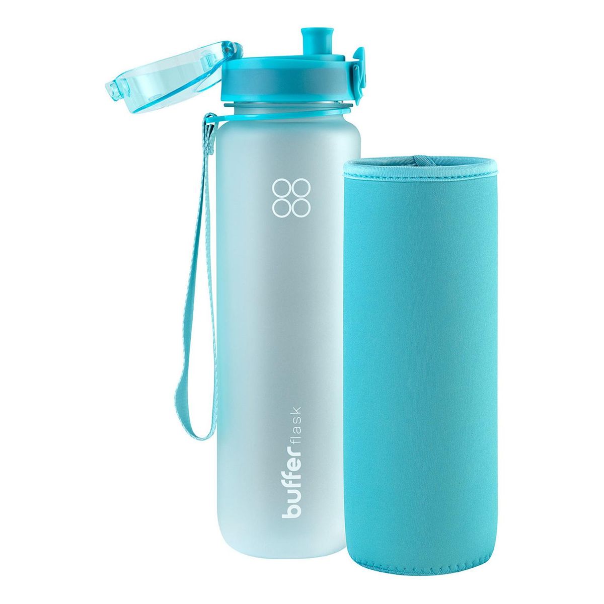 BUFFER FLASK - Botella Agua 1L Botilito Buffer Deporte Ciclismo Gimnasio-