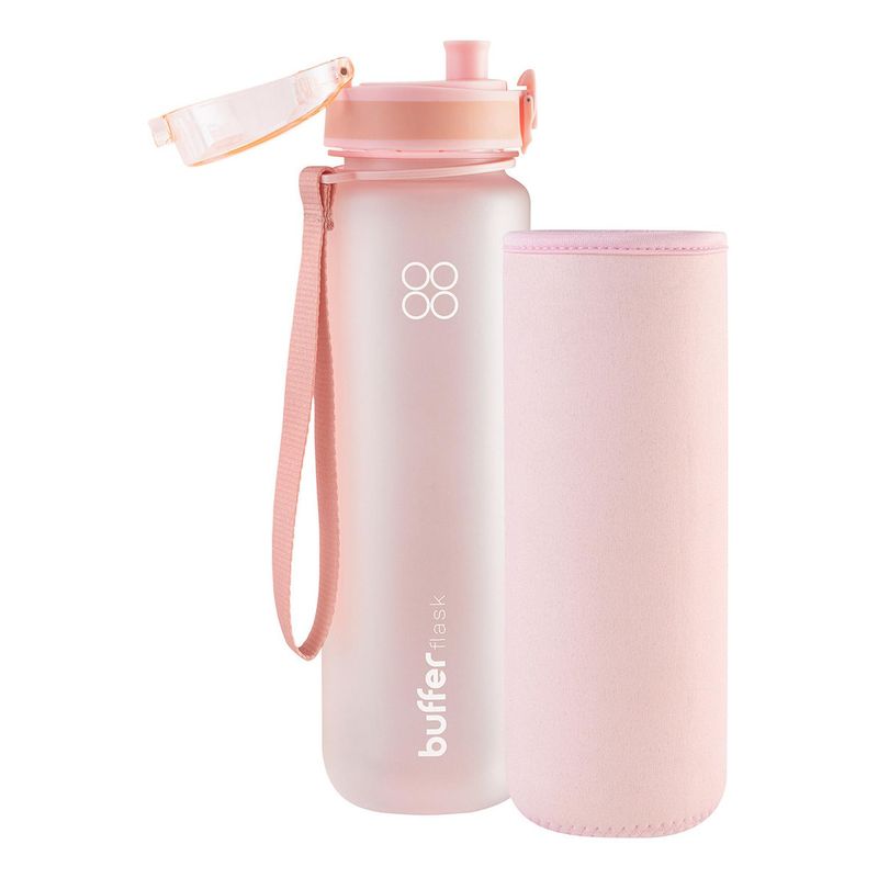 BUFFER FLASK - Botella Agua 1L Botilito Buffer Deporte Ciclismo Gimnasio-
