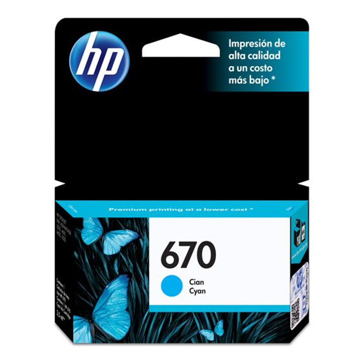HP - Cartucho de tinta HP 670 Azul Original (CZ114AL)