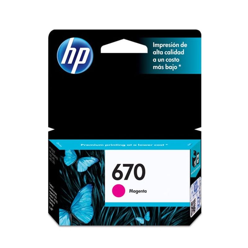 HP - Cartucho de tinta HP 670 Rojo Original (CZ115AL)