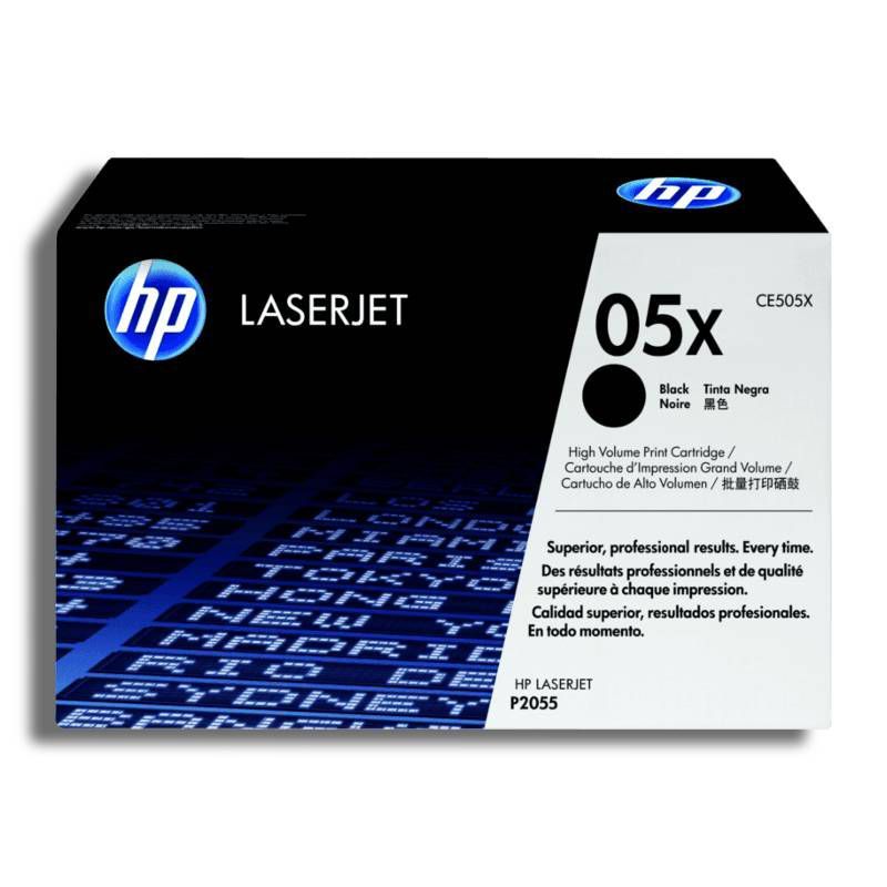 HP - Cartucho de Tóner HP 05X Negro Alto rendimiento Laserjet Original CE505X
