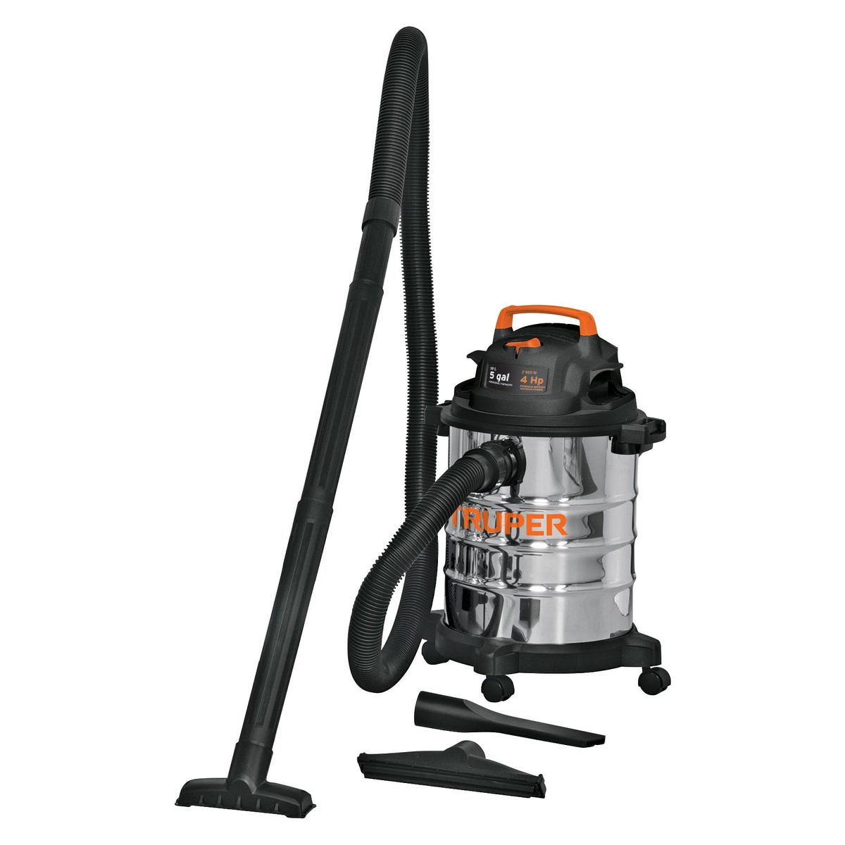 TRUPER - Aspiradora En Acero Inoxidable De 5 Gal, Solidos Y Liquidos Truper