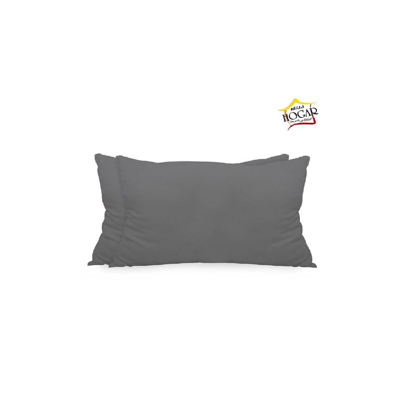 BELLAHOGAR - Kit 2 almohada eco gris 50x70