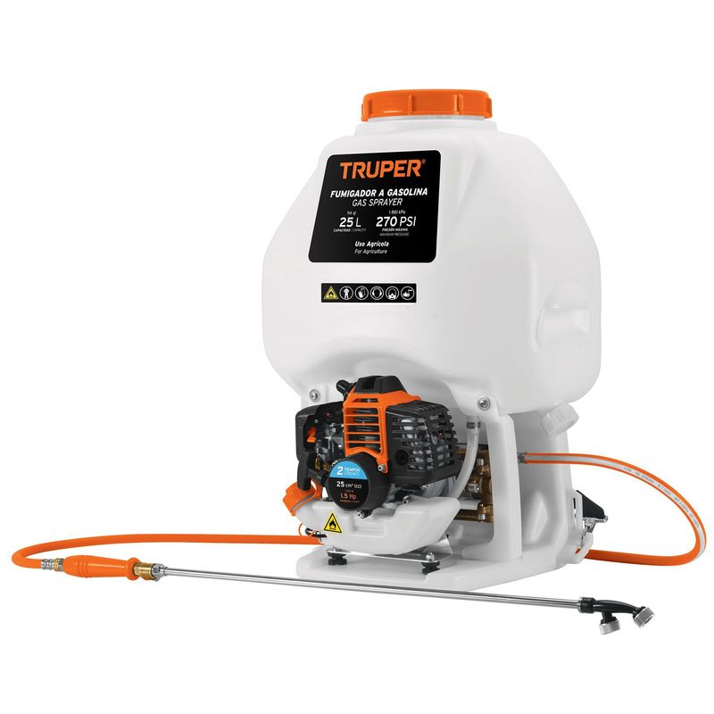 TRUPER - Fumigador A Gasolina De Mochila, 25 Litros, Motor 2 Tiempos Truper