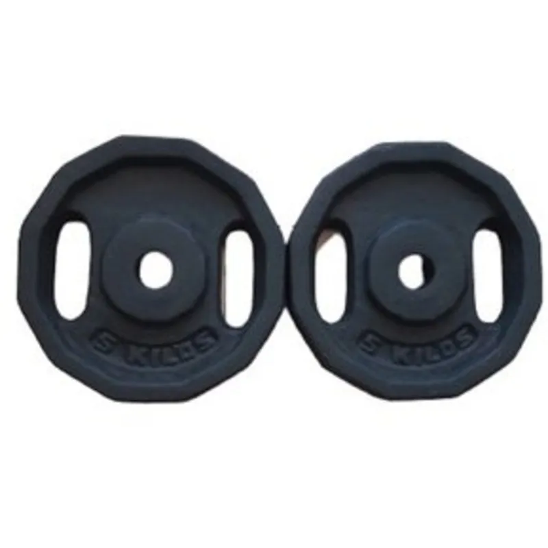 GENERICO - Discos Pesas Para Barra Par 5 Kg Total  10 Kg