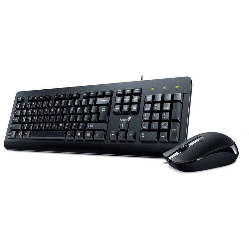 GENIUS - Combo teclado y mouse alambrico usb genius km-160