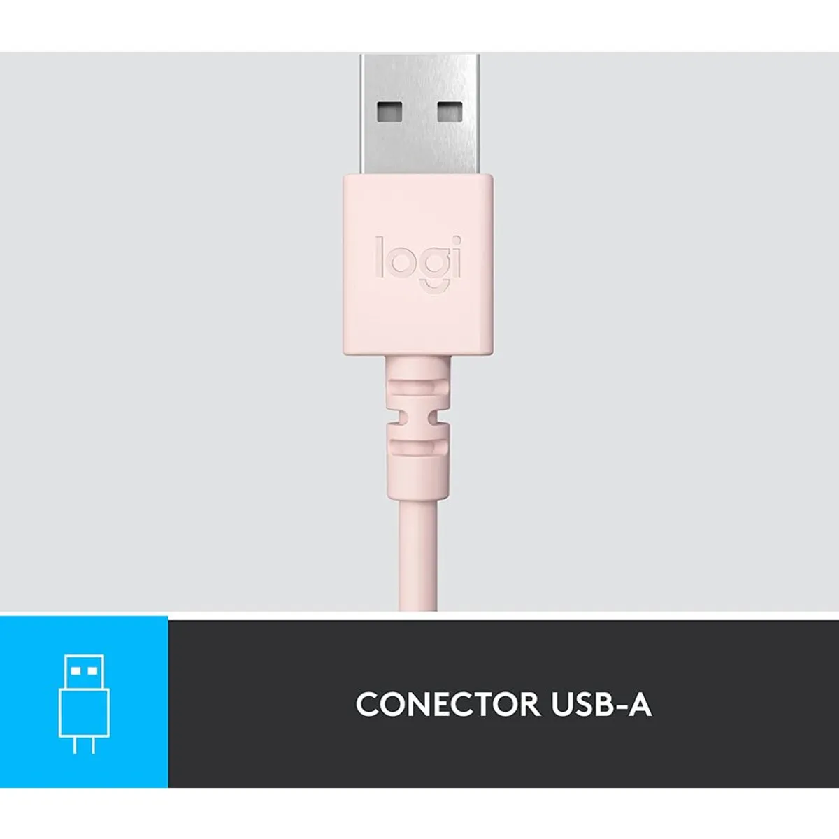LOGITECH - Diadema con microfono logitech usb h390 rosado 981-001280