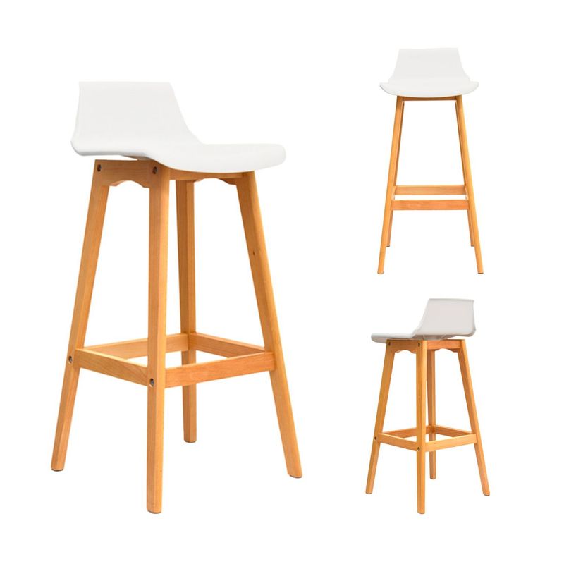 BONNO - Set X 3 Und Banco Para Bar Wood Blanco