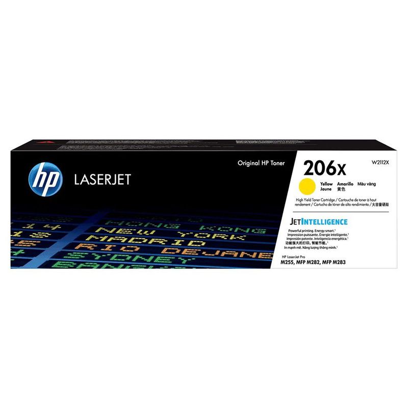 HP - Cartucho de Tóner HP 206X Amarillo Alto Rendimiento LaserJet Original