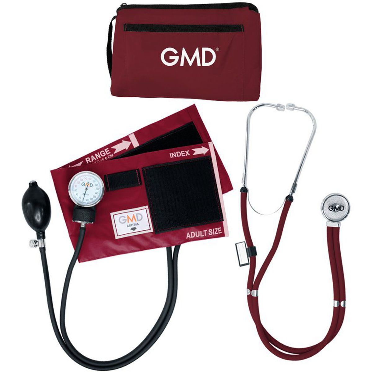 GMD - Kit tensiómetro y fonendoscopio rappaport con estuche  vino
