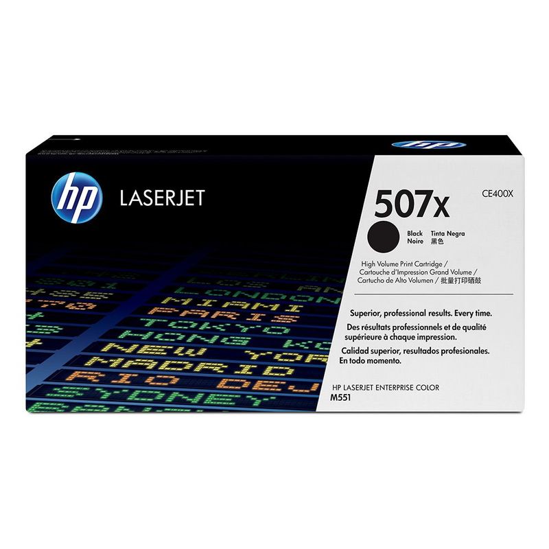 HP - Cartucho de Tóner HP 507X Negro Alto rendimiento Laserjet Original