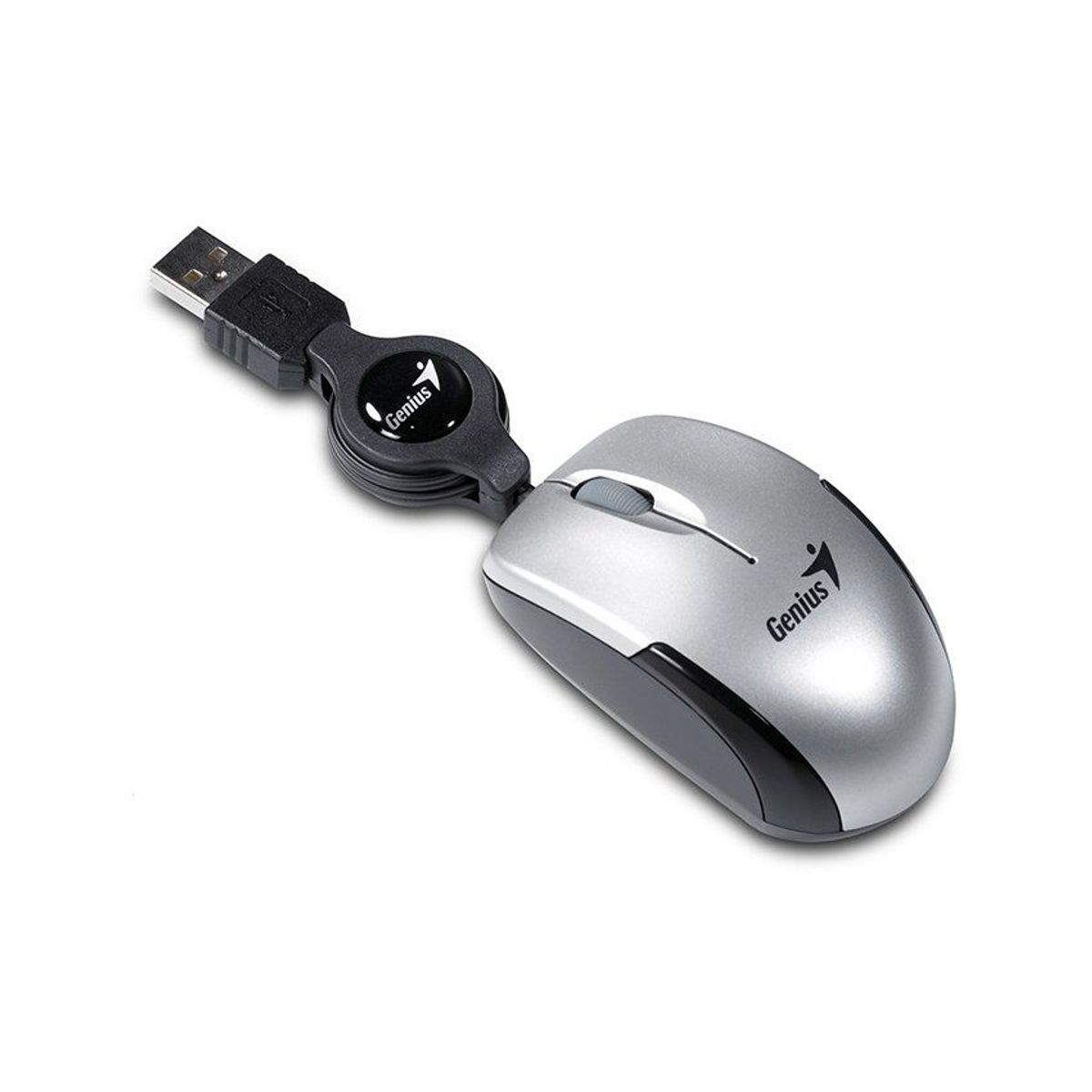 GENIUS - Mini mouse genius micro traveler óptico retráctil usb gris