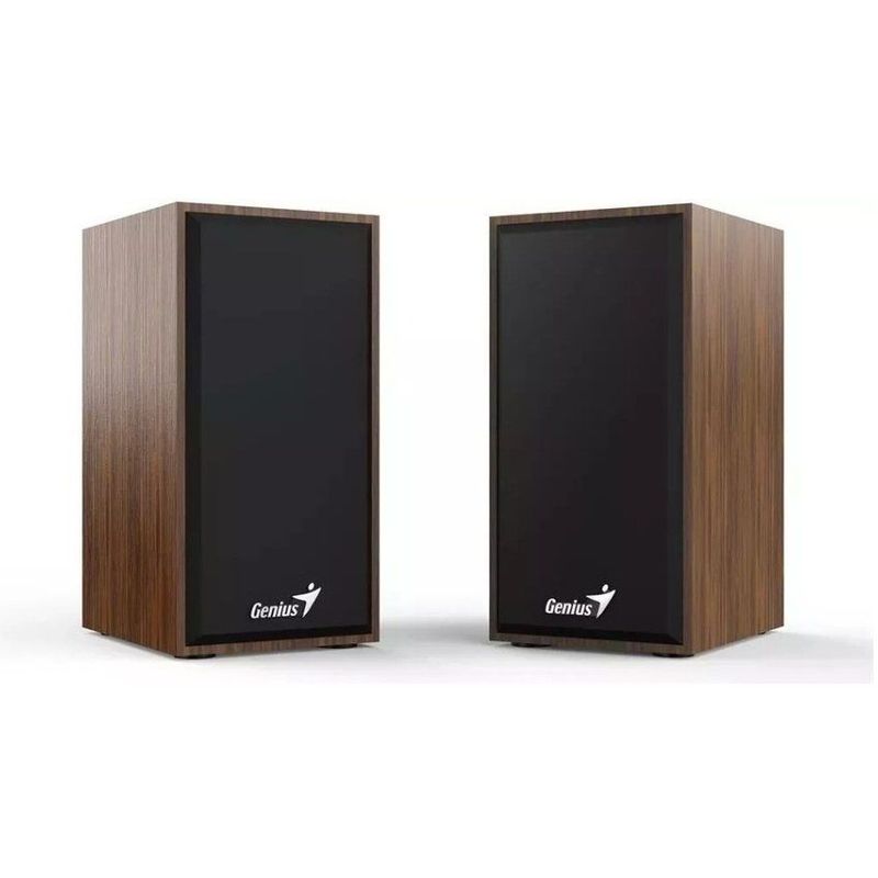 GENIUS - Parlantes genius sp-hf180 madera 6 wats 3.5 mm factura legal