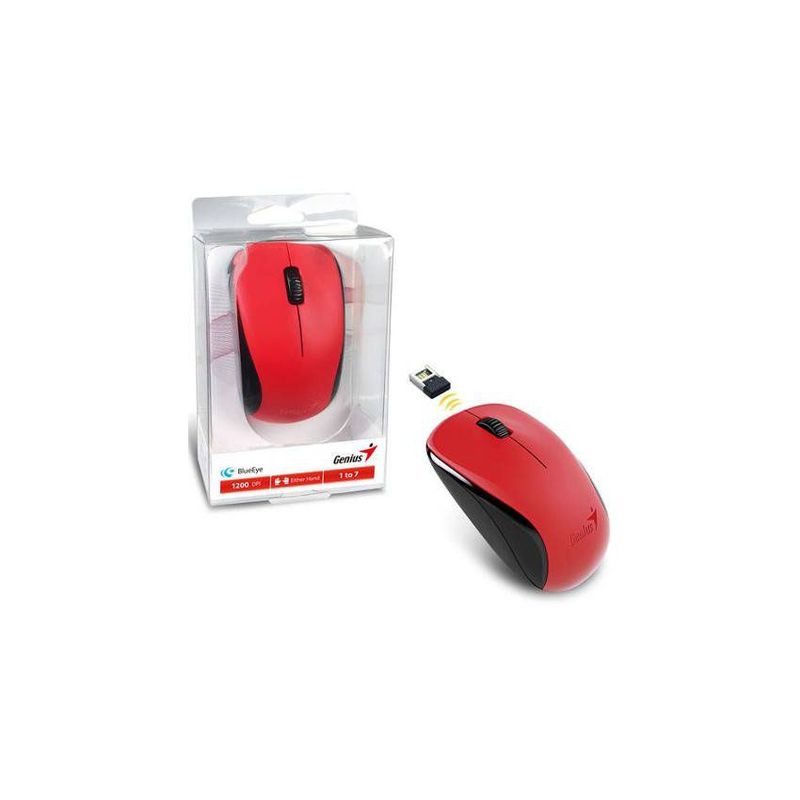 GENIUS - Mouse genius nx-7000 inalambrico rojo