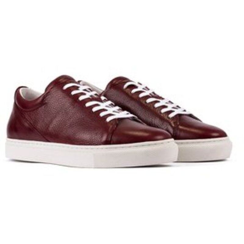 OVERSTATE - Tenis Casuales En Cuero Para Hombre  DE-6903A-3025OV Vinotinto