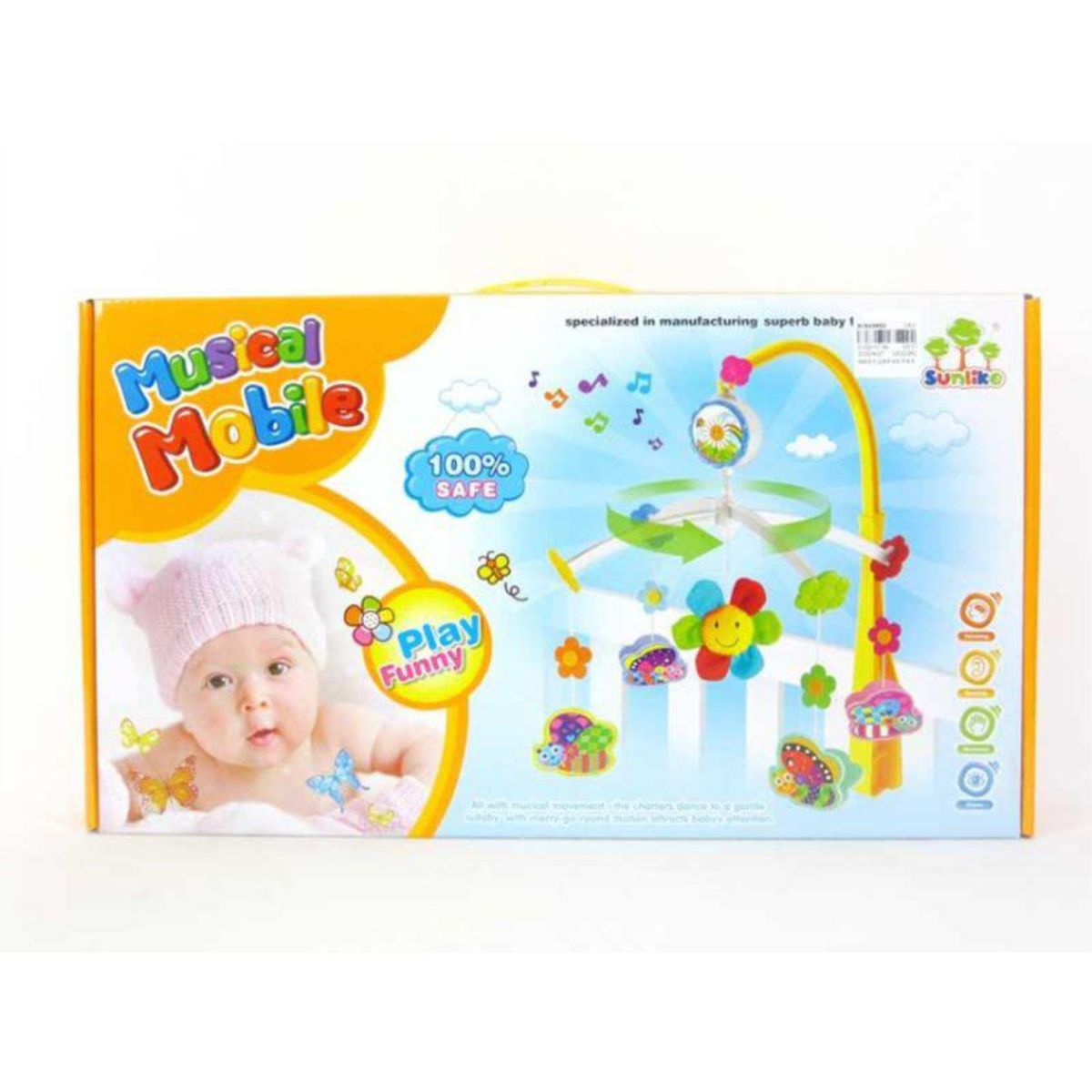 GENERICO - Móvil musical aviones cuna para bebé juguete