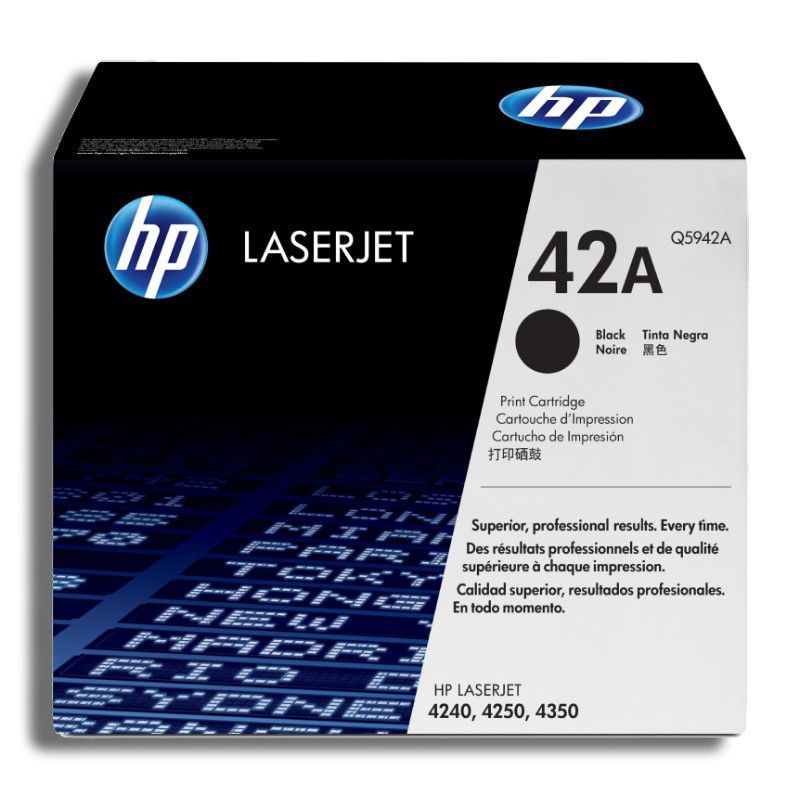 HP - Tóner HP 42A Negro Laserjet Original Q5942A